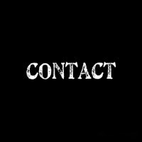 a black background with the word contact on it